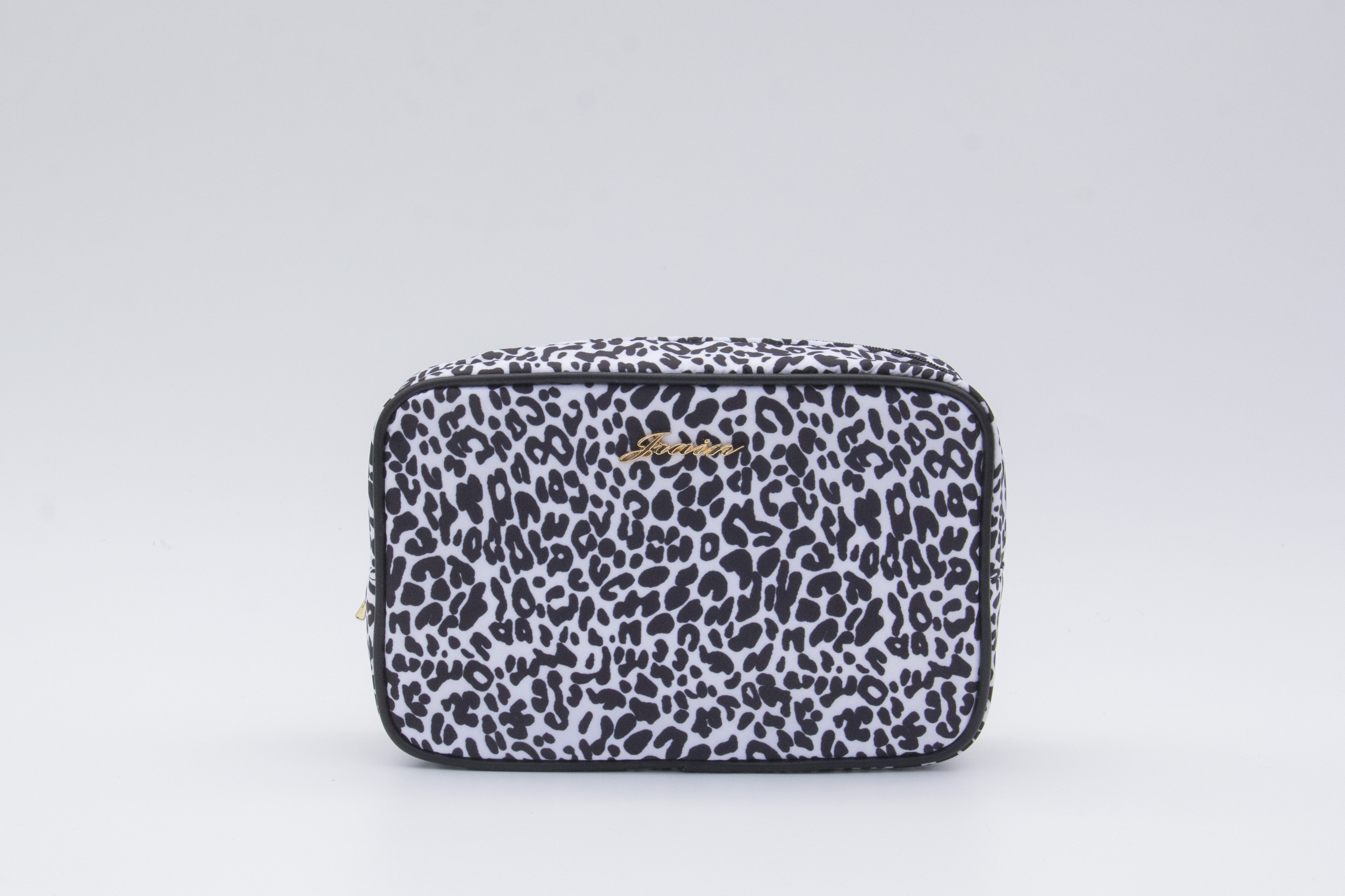 Leopard Print Square Cosmetic Bag